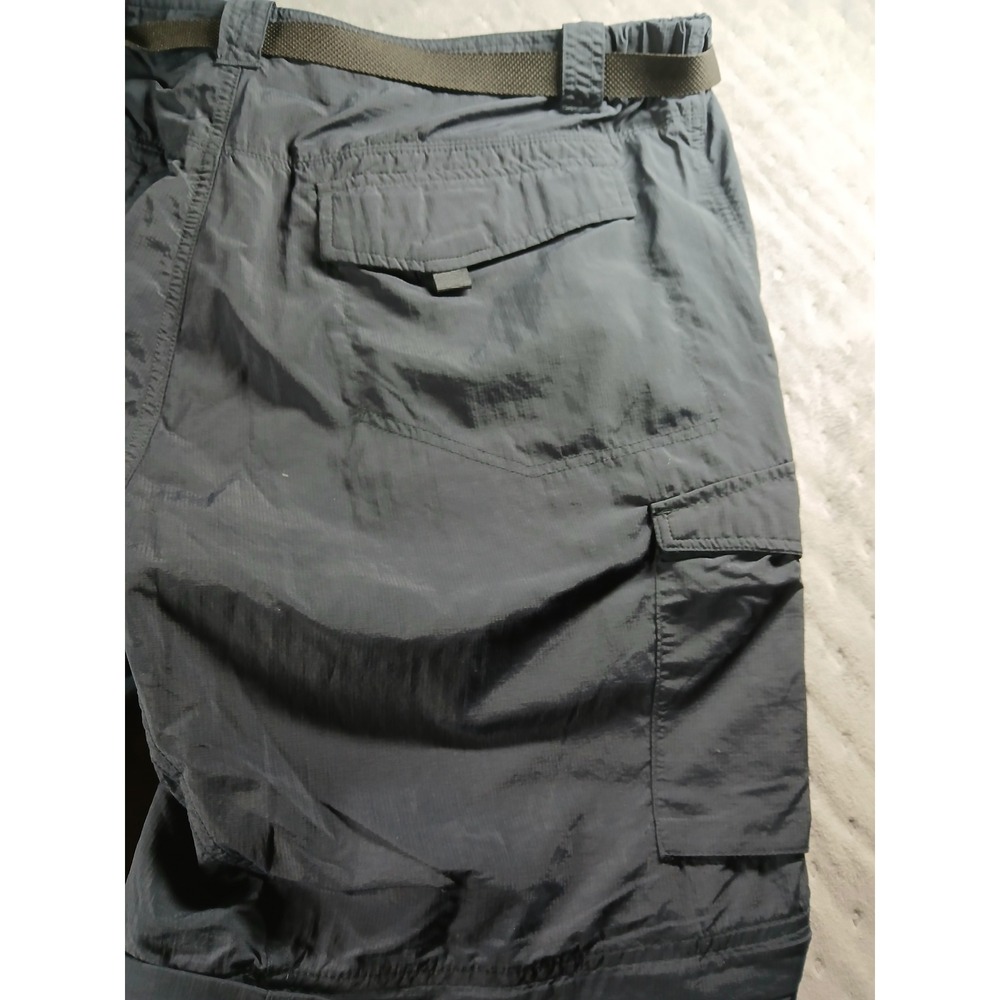 Columbia Omni-Shade Convertible Hiking Pants Mens 42x30 Navy Blue Zip Off Cargo - Picture 6 of 7